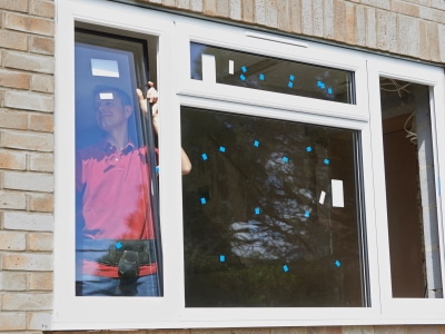 Image of installer replacing glass