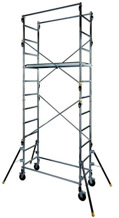 Image of an aluminium scaffold tower